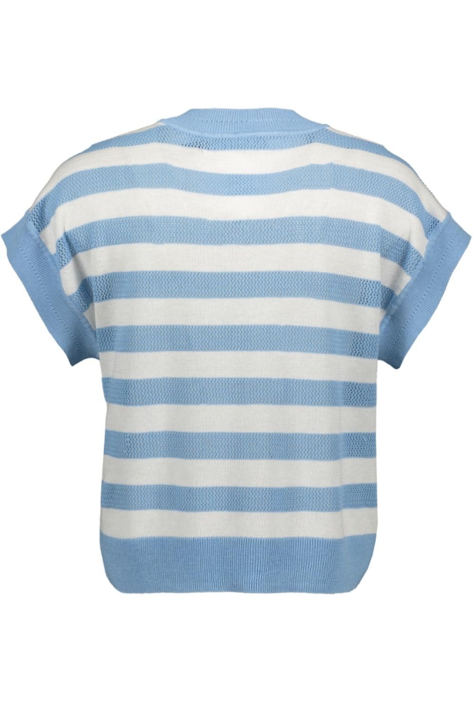 VMNEWLEXSUN MIX SL O-NECK SHORT PUL 10324935 AIRY BLUE/W SNOW WHITE